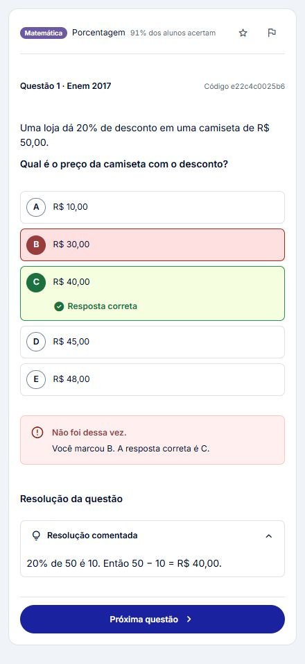Alternativa incorreta e resposta correta